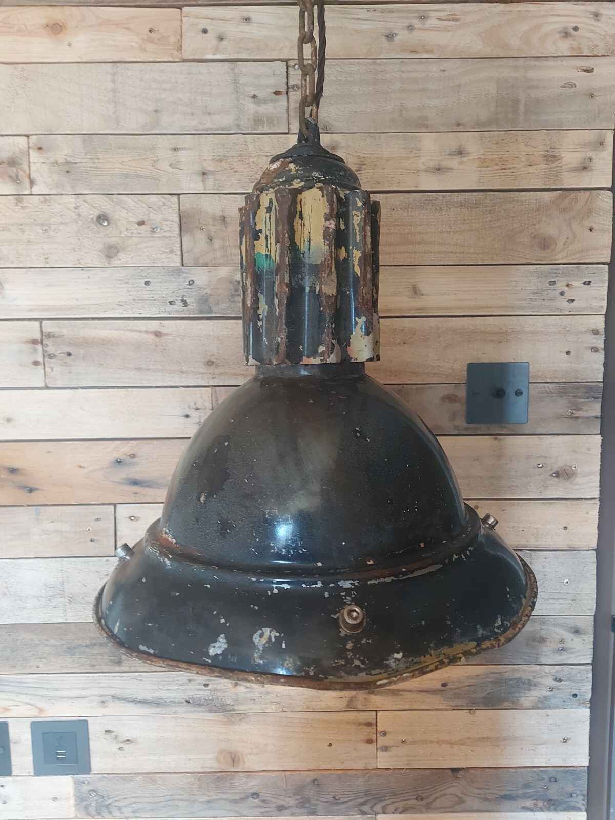vintage industrial factory light fitting