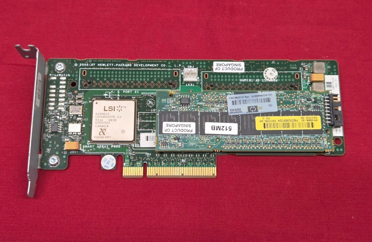 HP SMART ARRAY 504022-001,P400 With HP 405835-001 512Mb Cache Memory