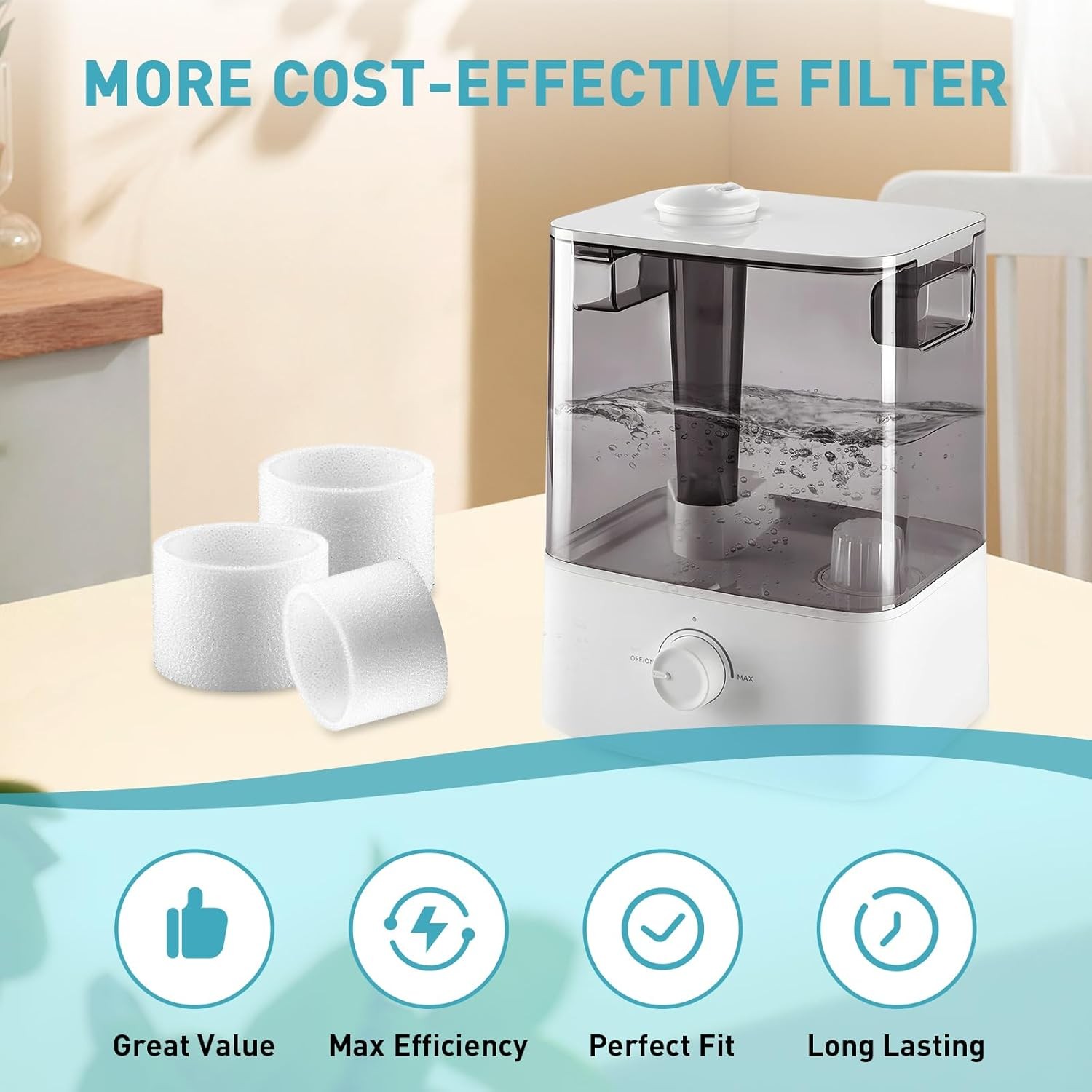 30-Pack Humidifier Filters Compatible with LEVOIT Humidifiers Model...