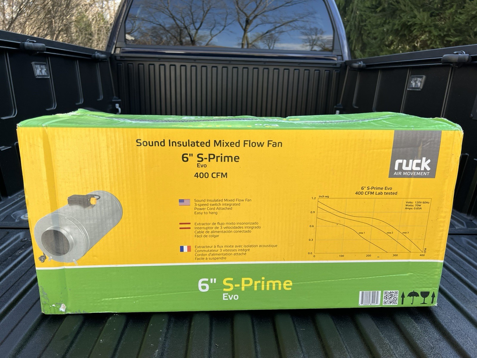 Ruck 6″ S-Prime Evo CFM 421 Inline Fan, 3 speeds BRAND NEW