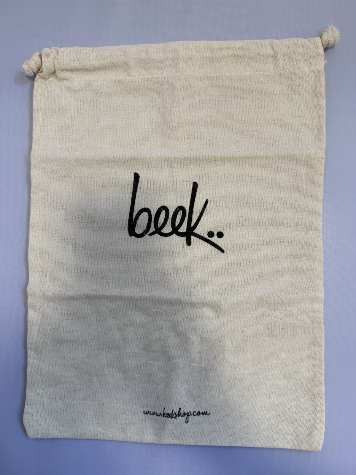 Beek Dust Bag – Natural Canvas Drawstring Storage Pouch | New Without Tags
