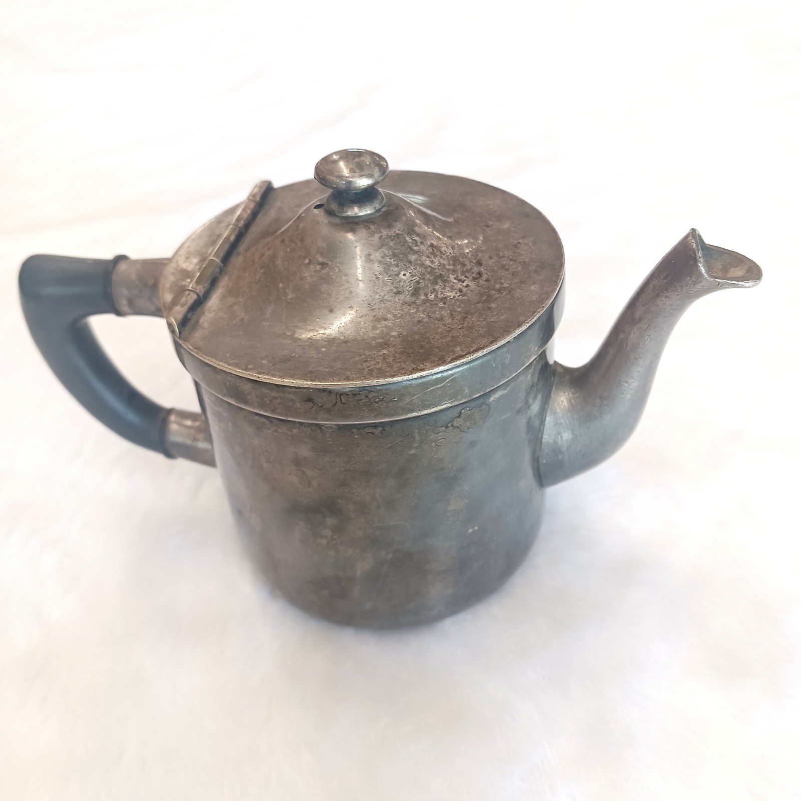 Antique Benedict Indestructo EPNSBMM nickel silver 1940s tea kettle
