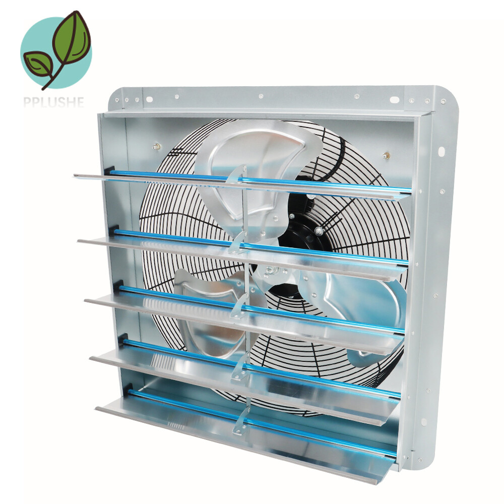 20" Shutter Exhaust Fan Aluminum Industrial Speed Wall Mount Garage Shop Attic