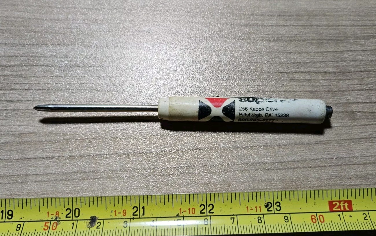 Vintage Superior Pittsburgh PA Advertising Screwdriver