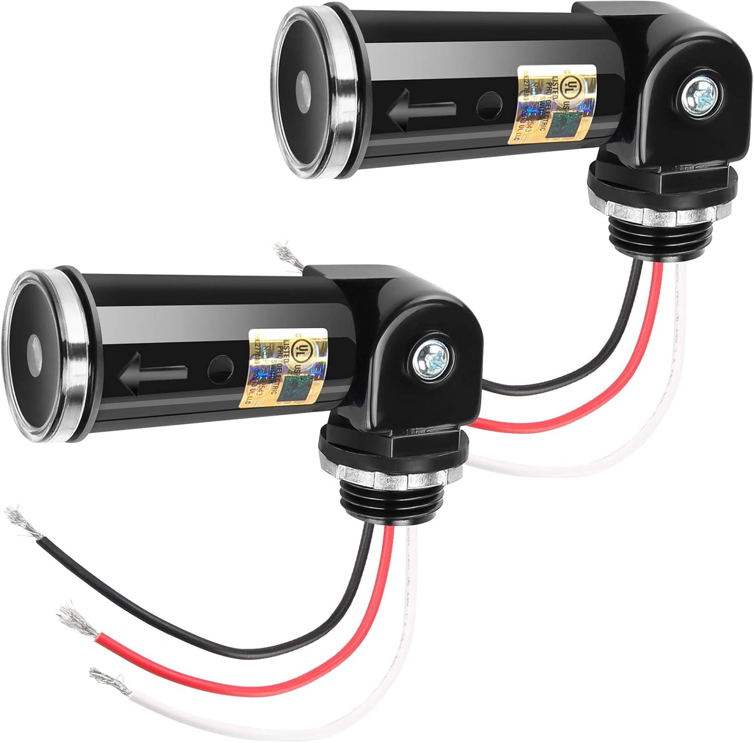 2-Pack Photoelectric Switch with Dusk to Dawn and Day Night Sensor