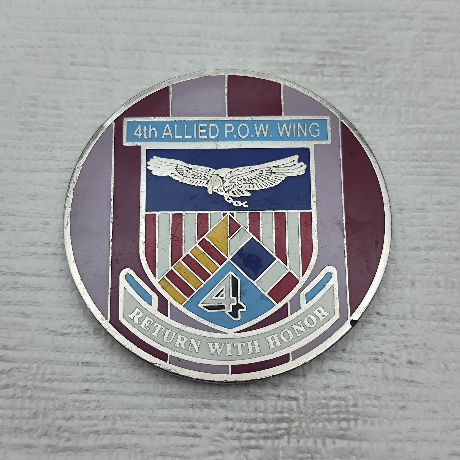 USAF 4th Allied P.O.W. Wing Operation Homecoming Challenge Coin