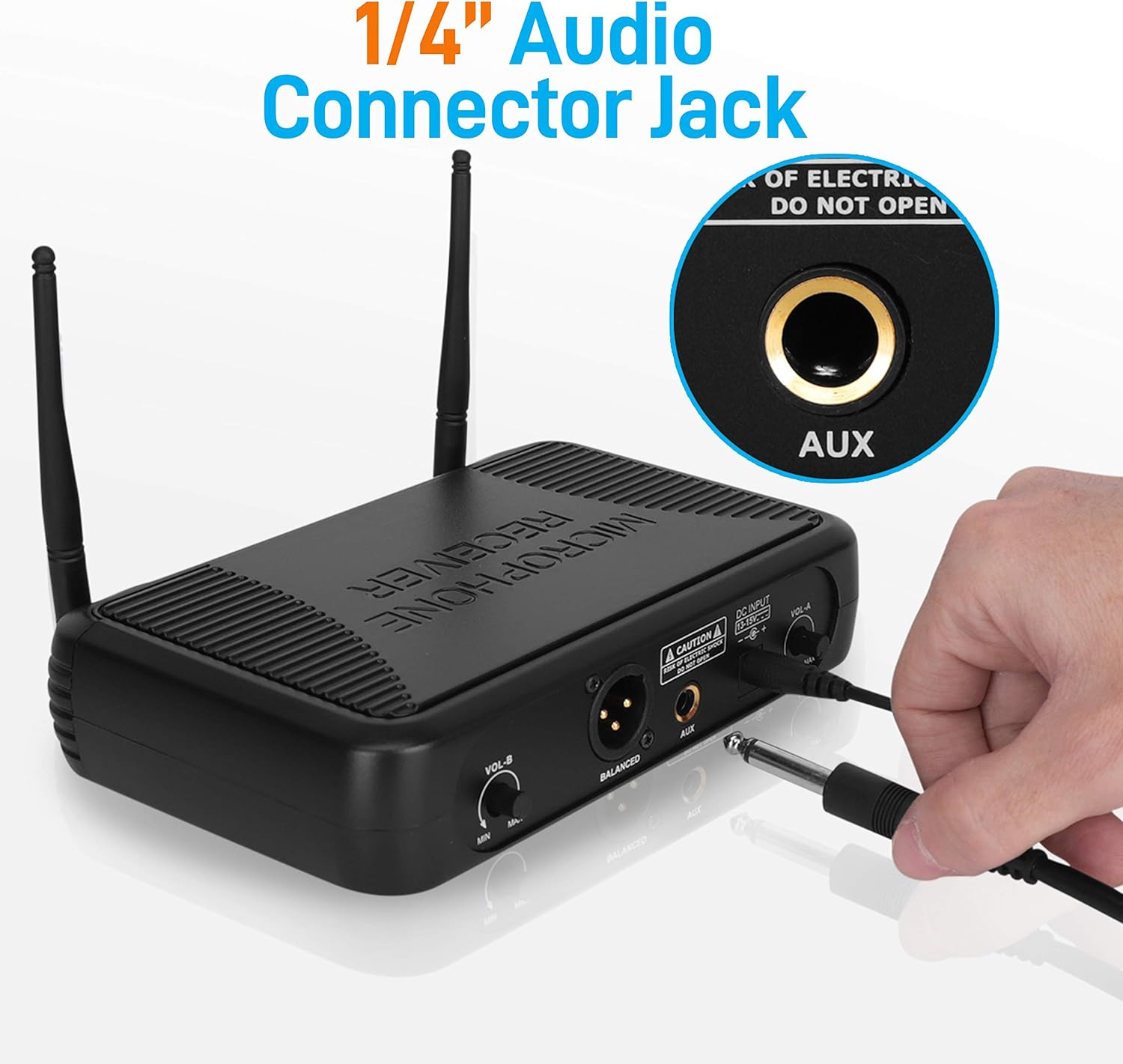 PRO Wireless Microphone System - Dual UHF, 2 Handheld Mics, 8 Channels
