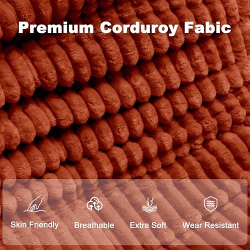 Bean Bag Chair with Lumbar Pillow, Gaint Bean Bag Chairs for Adults, Orange