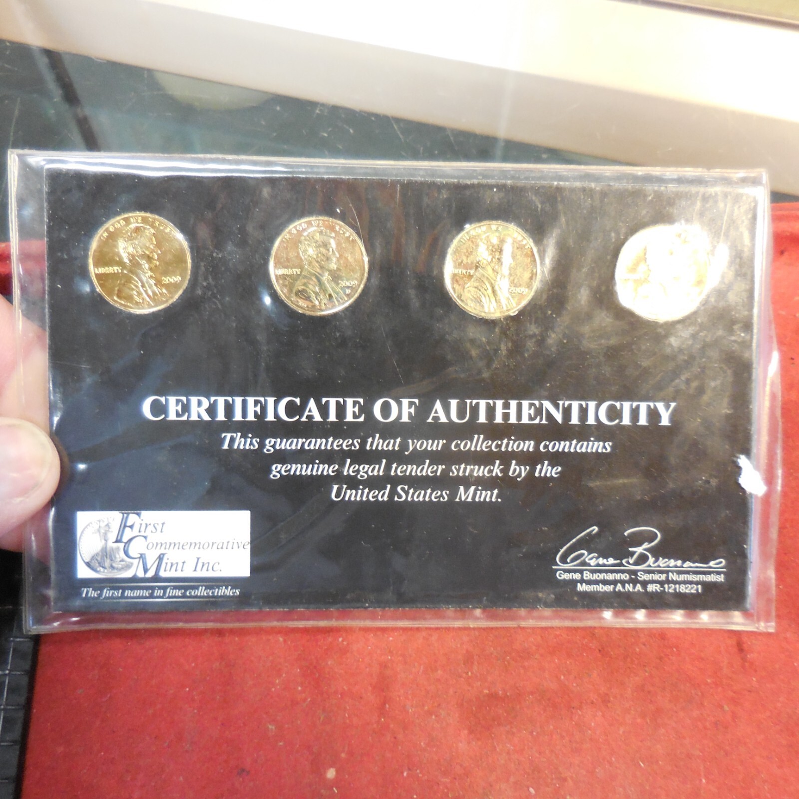 2009 Lincoln Pennies 24k Gold Plated