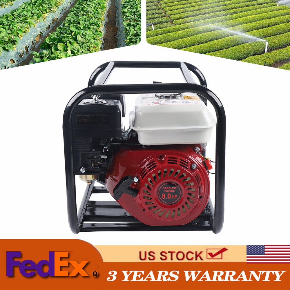 2" Inch 6.5HP Gas Water Semi Trash Pump Gas-Power Water Irrigation Transfer Pump