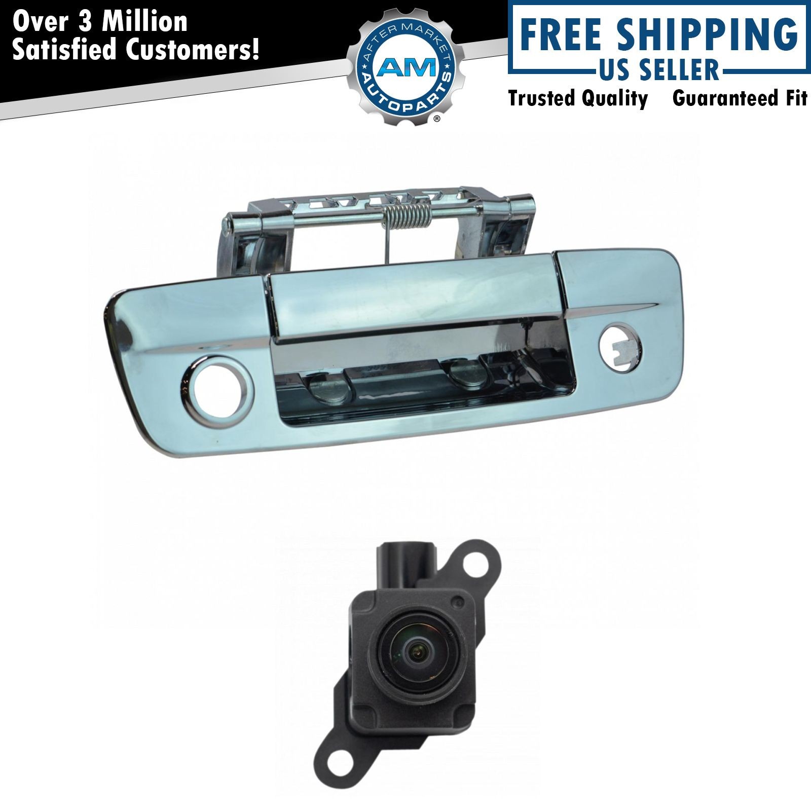 Rear View Camera Kit Set Chrome for Ram Pickup Truck New