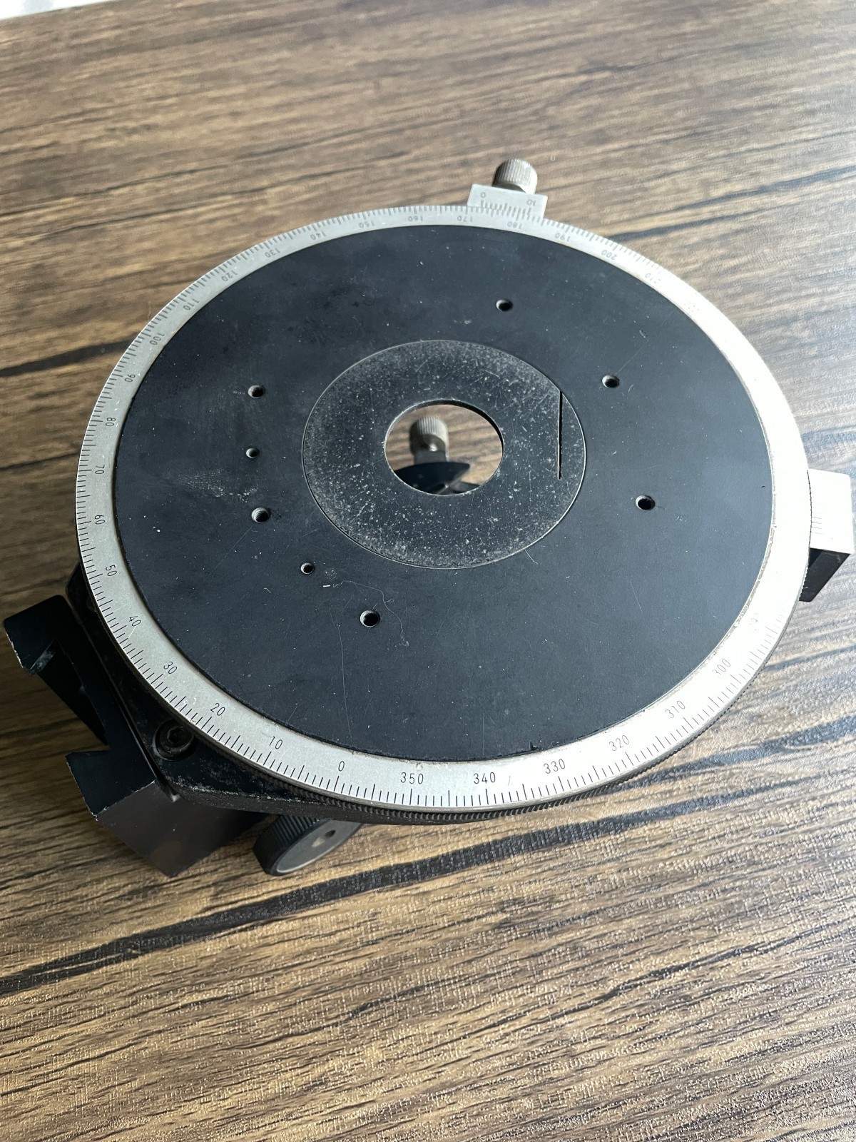 Nikon OPTIPHOT-POL Microscope rotating table  With bracket  stage