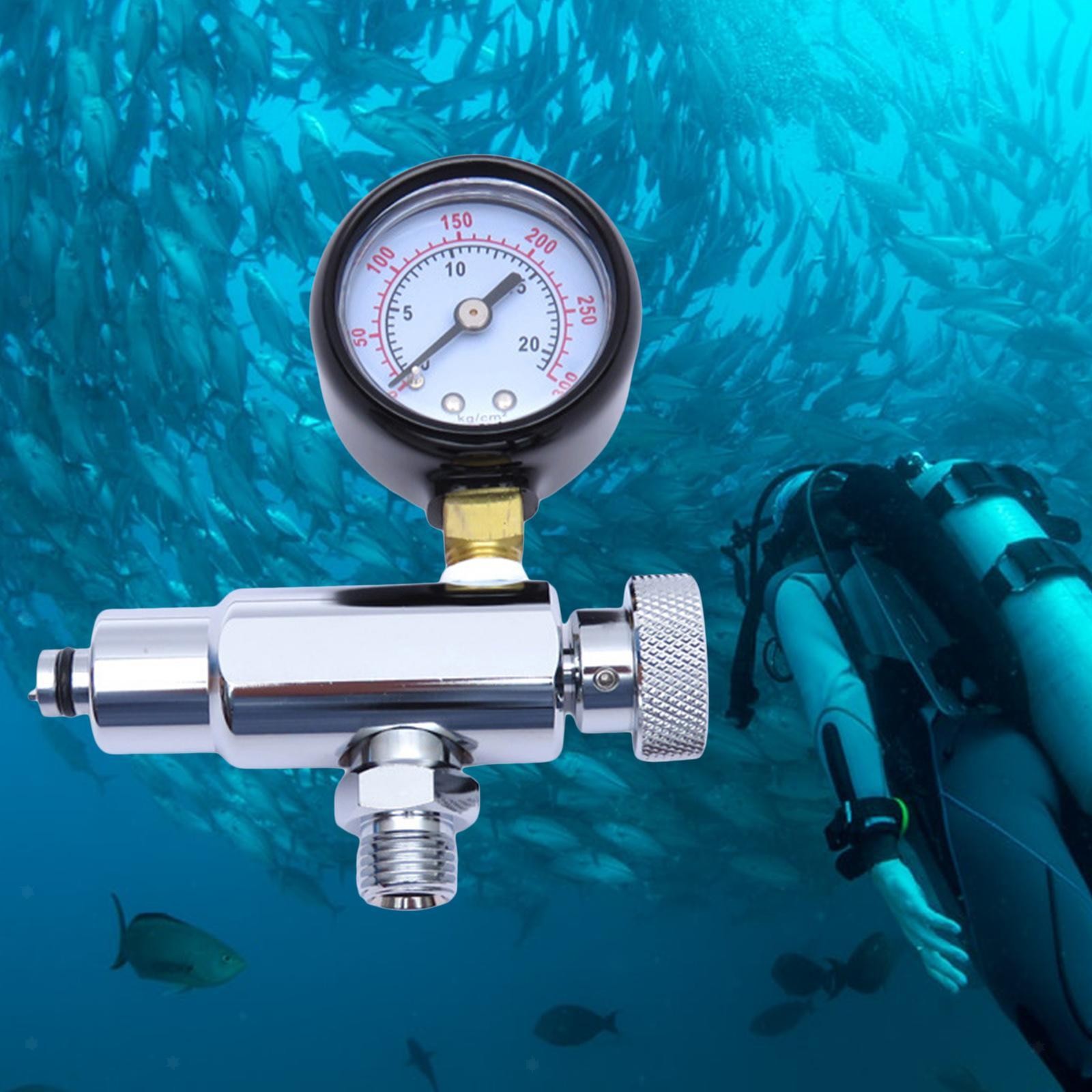 Scuba Diving Regulator Adjustment Tool with Gauge 300 PSI Equipment