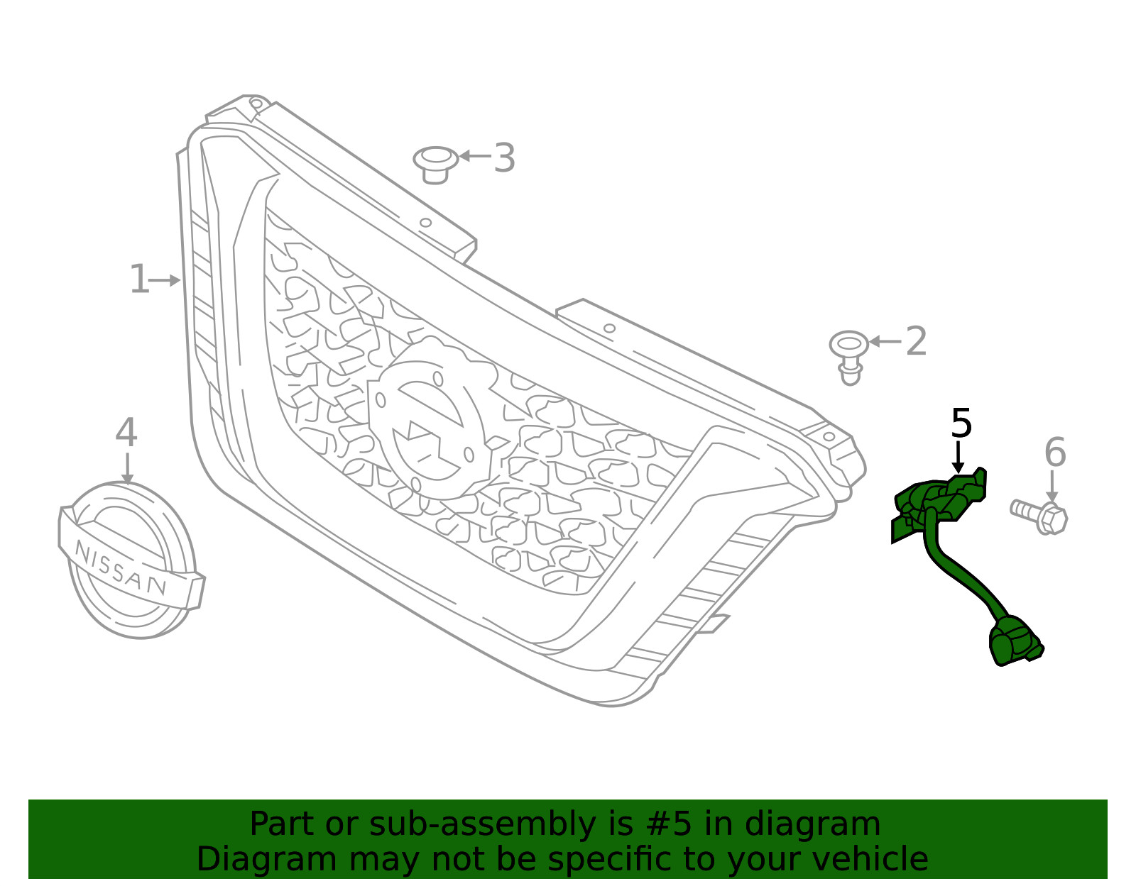 Genuine Nissan Camera 284F1-5RA2A