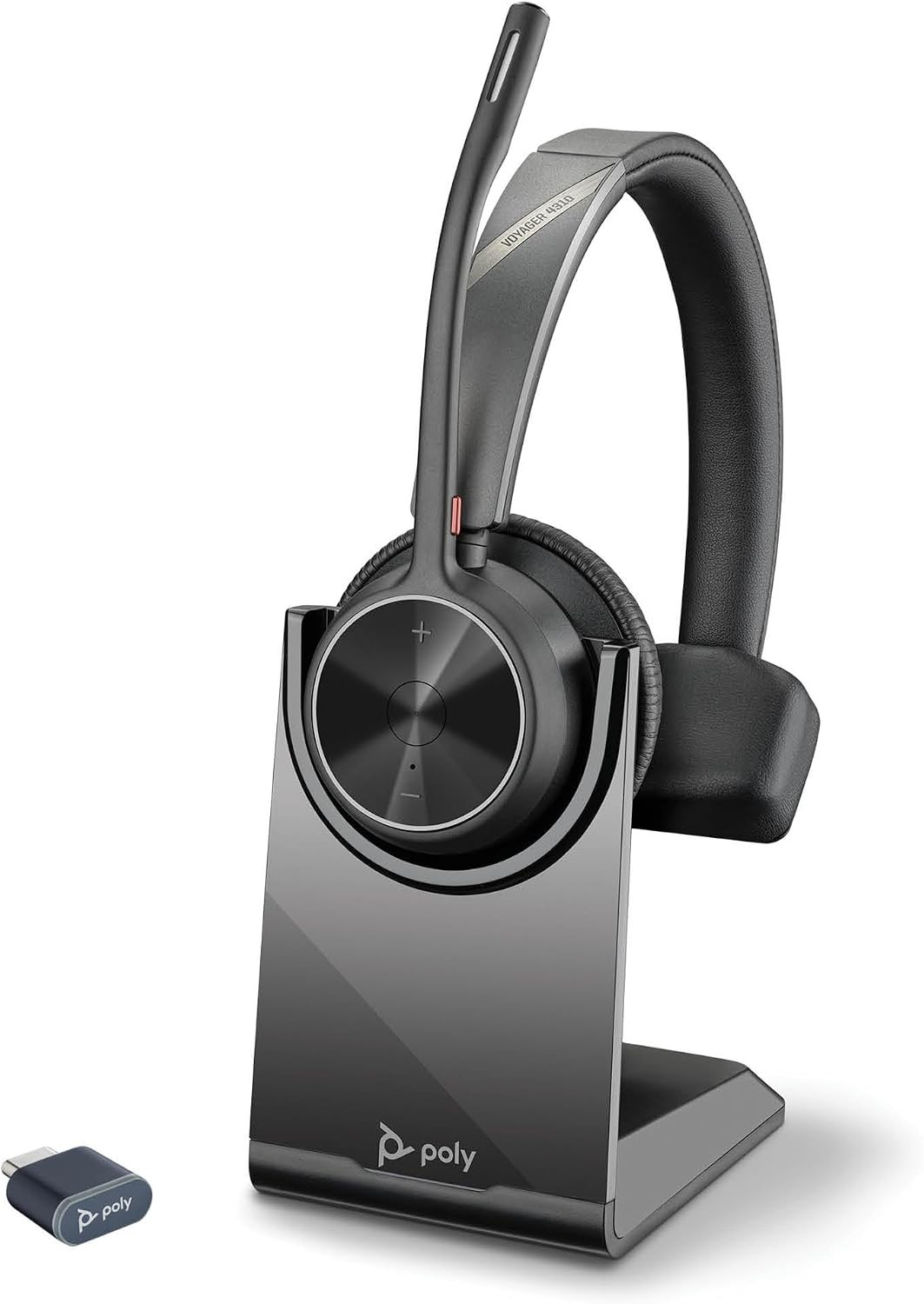 Poly Voyager 4310 Wireless Headset w/BT700 USB Adapter & Charging Stand 77Y97AA