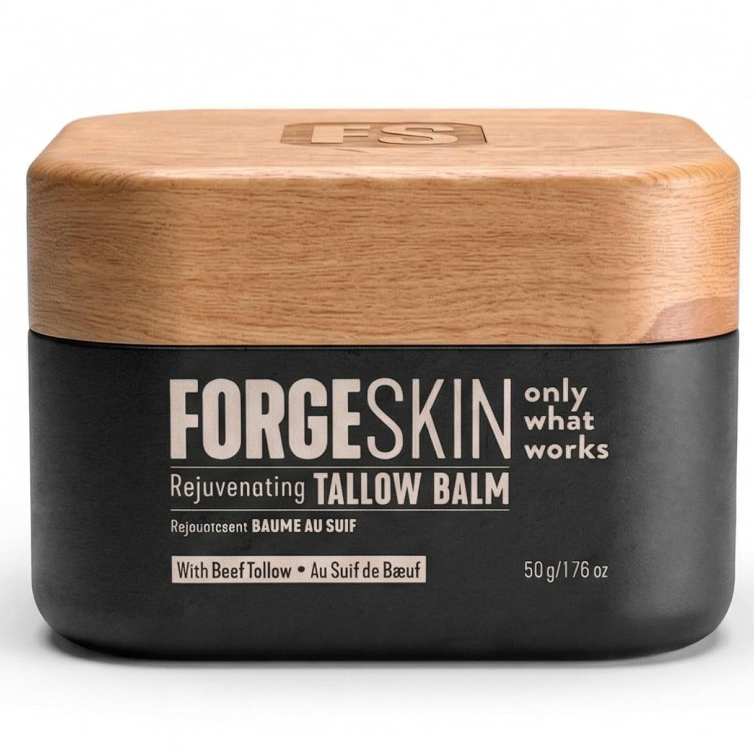 Forge Skin® Wrinkle Defense Beef Tallow Balm 1.76 Ounce (Pack of 1), Black