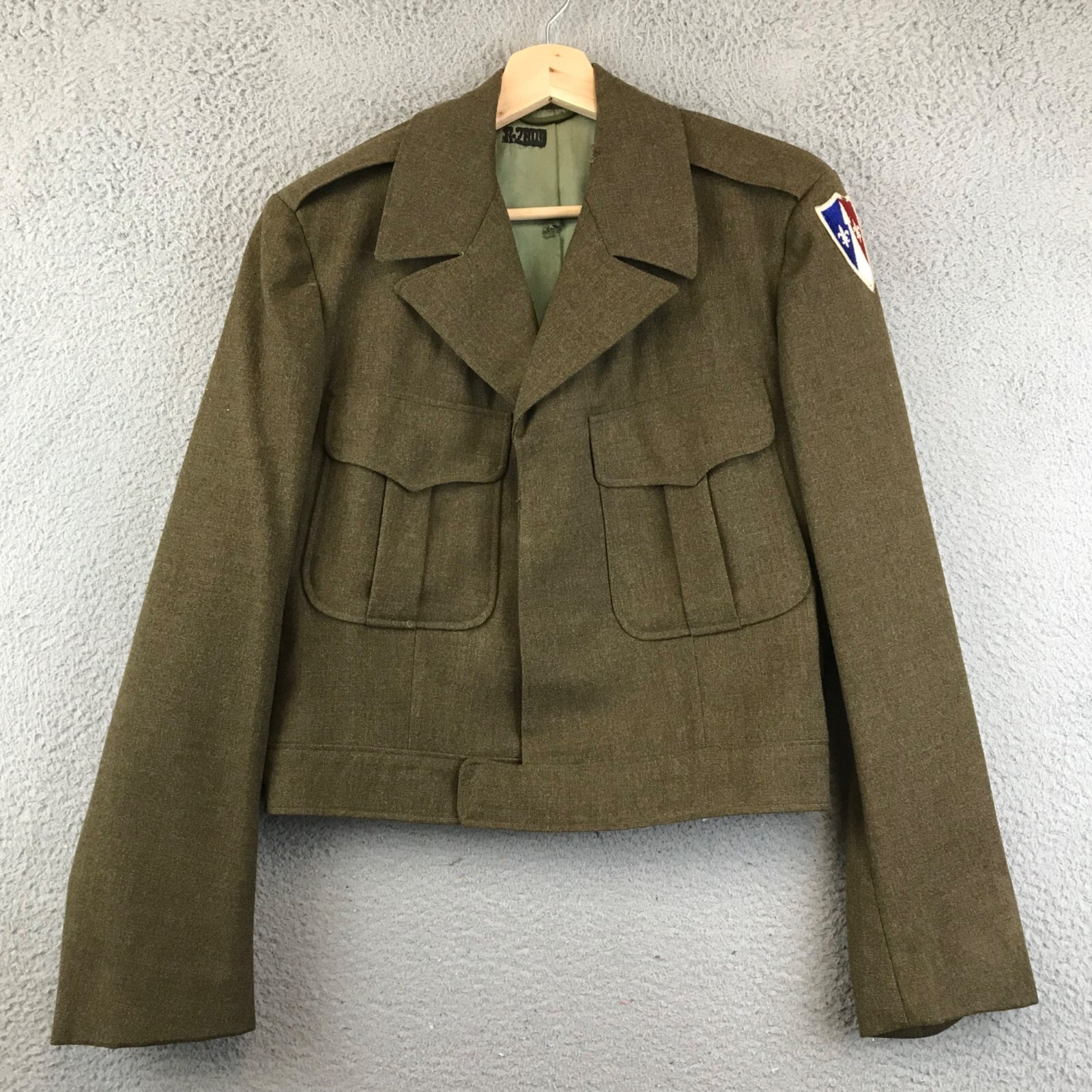 Vintage 1952 U.S. Army Dress Jacket Uniform Coat & 3rd Infantry Division Patch