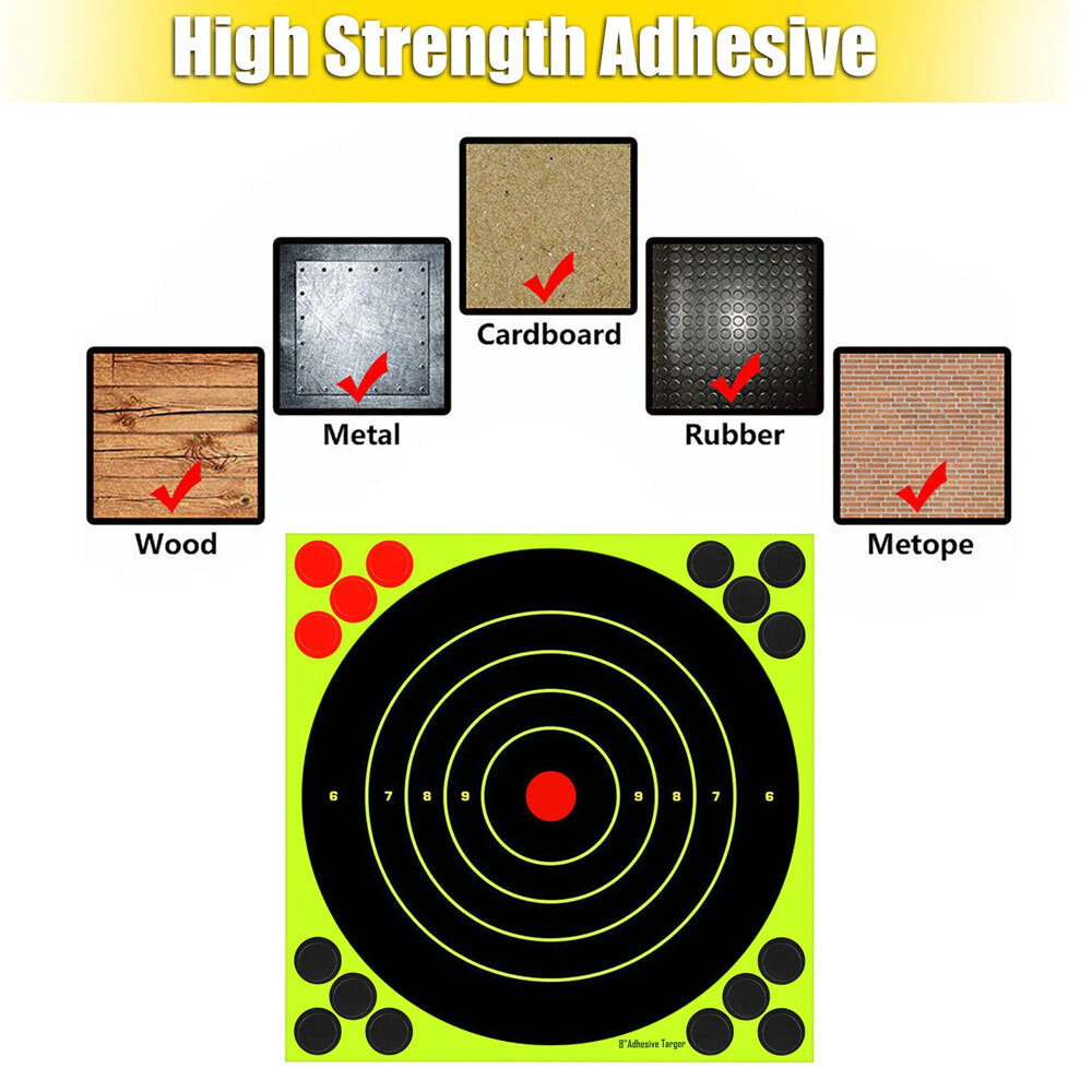 60Pack 8" Shooting Targets Splatter Gun Rifle Paper Target Practice Exercise US