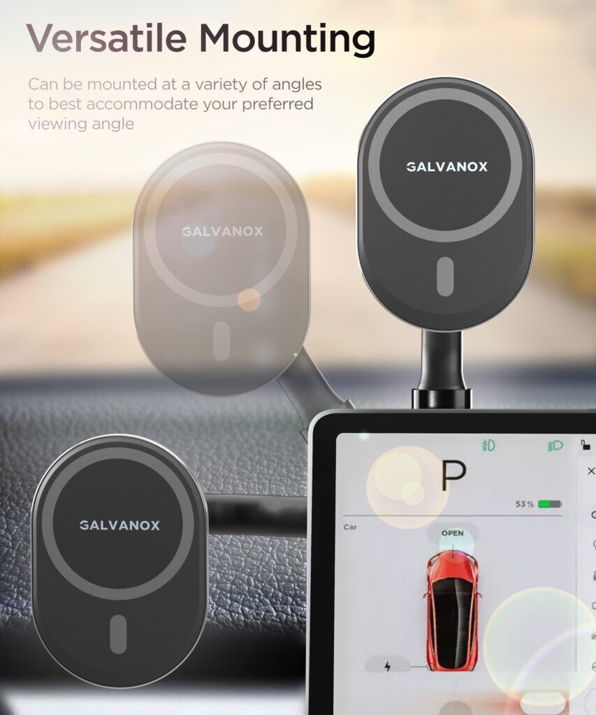 Wireless Charging Car Mount for Tesla Model 3 / Model Y Magnetic Phone Holder
