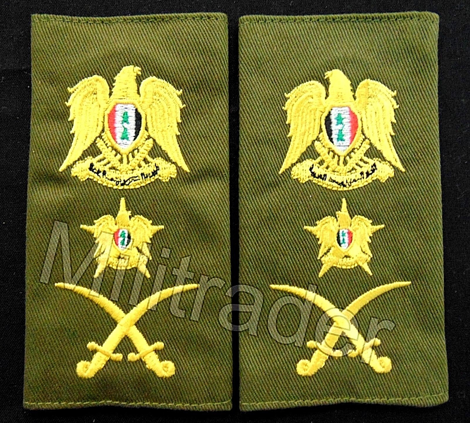 Prop Syrian Lieutenant General Epaulets Made in USA