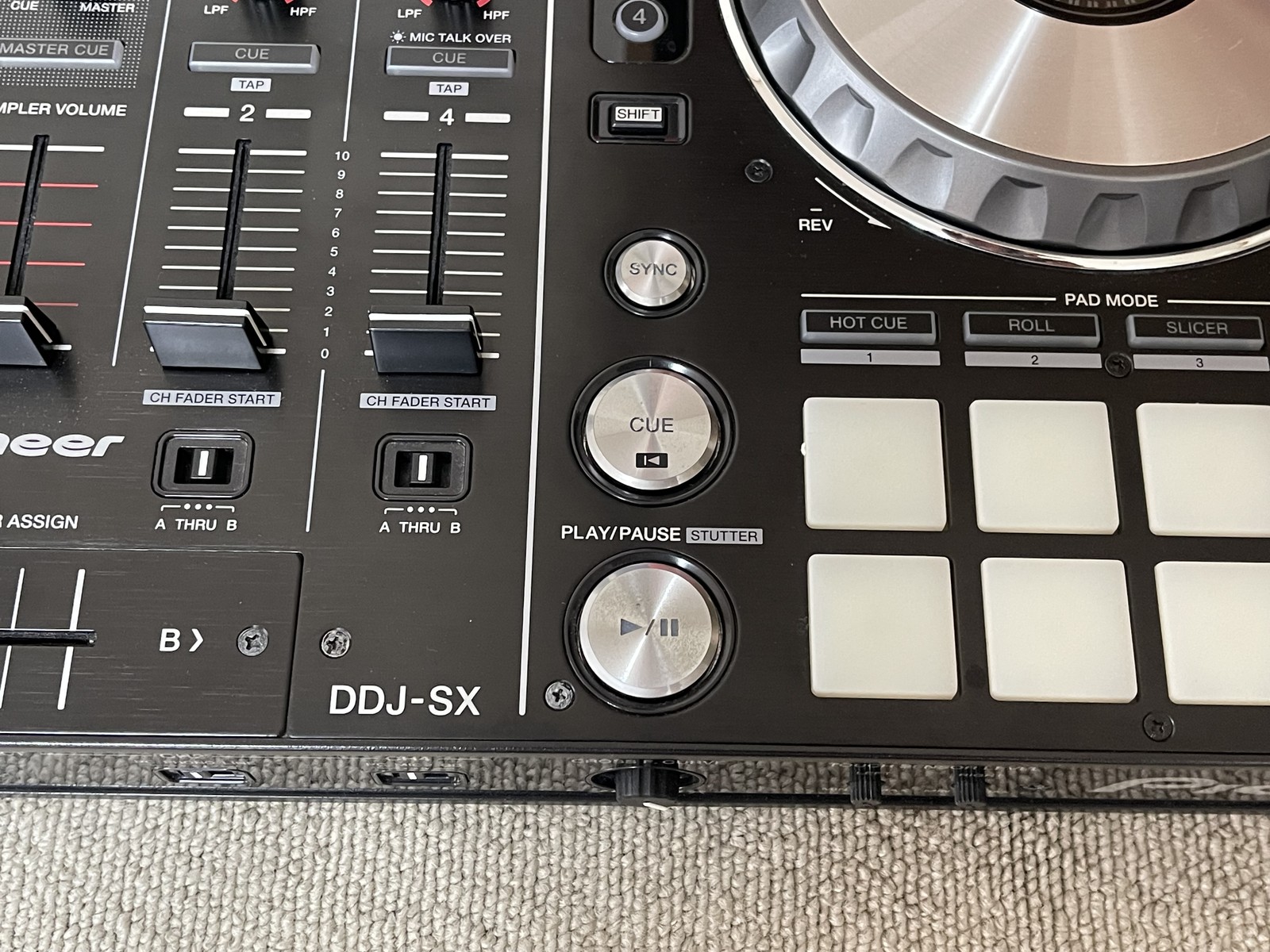 Pioneer DDJ-SX Serato DJ Controller Performance 4ch w/ AC Adapter Tested