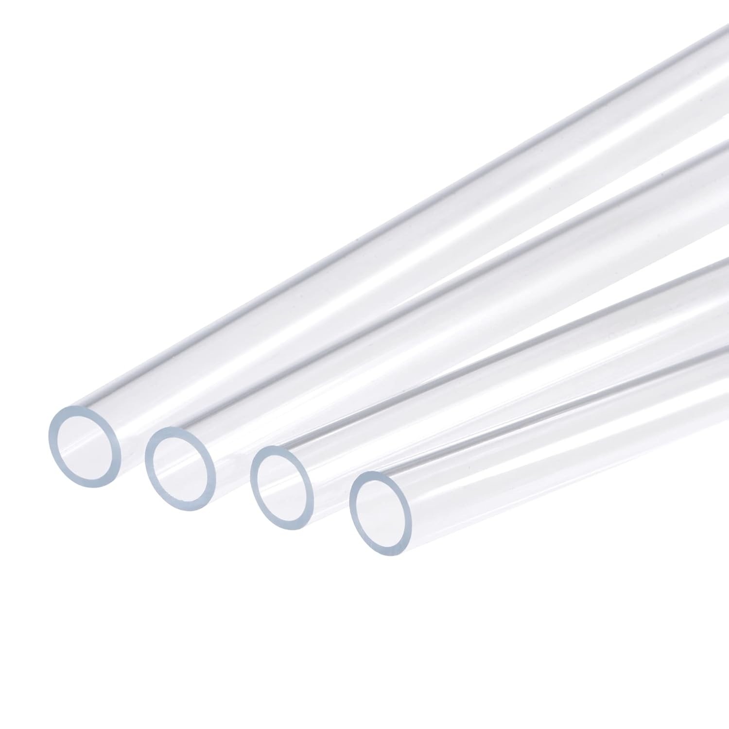 MECCANIXITY Acrylic Pipe Rigid Round Tube Clear 1/2"(12mm) 12mm x 16mm,
