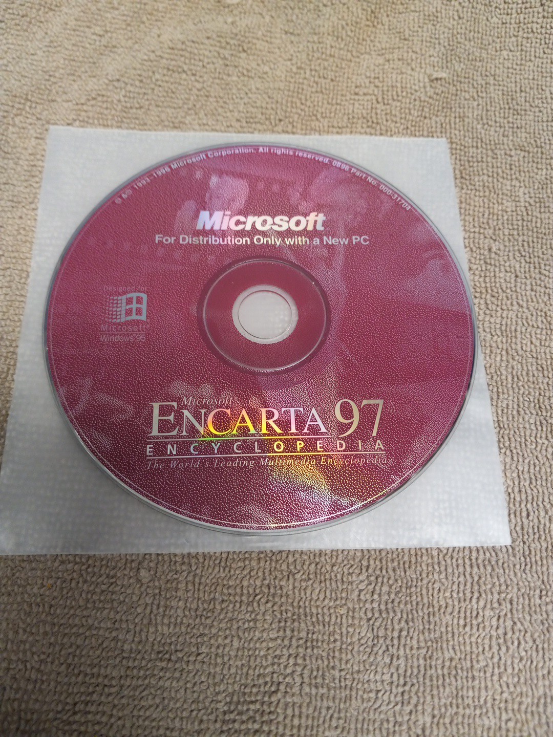 Microsoft Encarta Encyclopedia 97 CD-ROM for Windows 95 PC CD