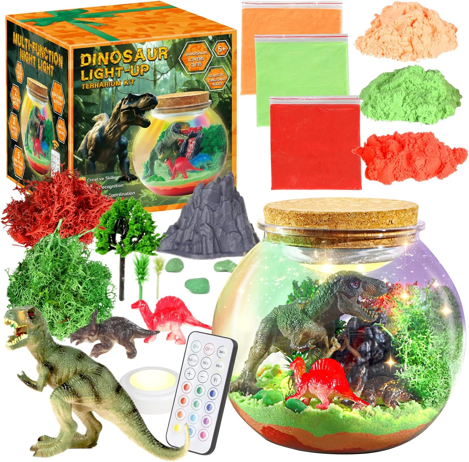Dinosaur Activities Toys-Dinosaur Terrarium Craft Kits for Boys-Birthday Gifts f