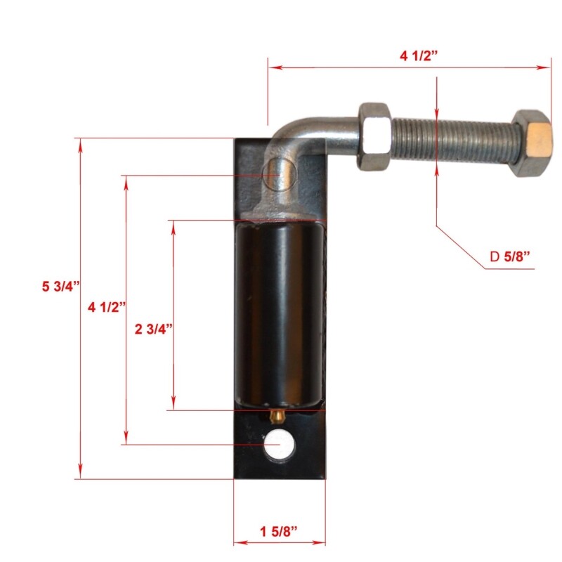 ALEKO Steel 5/8" Hinge J-Bolt For Driveway Gates With Bolts Nuts And Washers