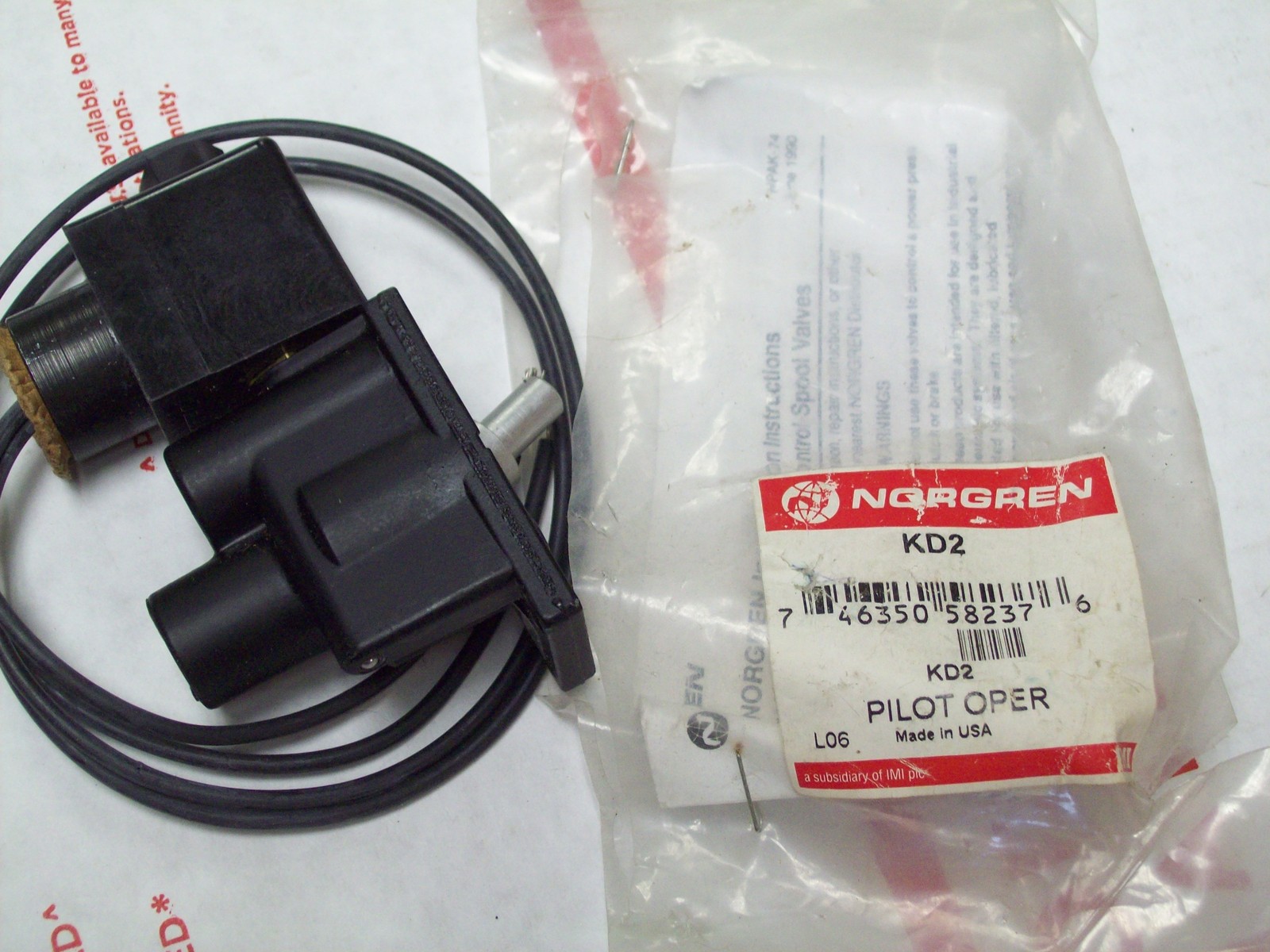 NEW NORGREN PILOT OPERATOR , KD2