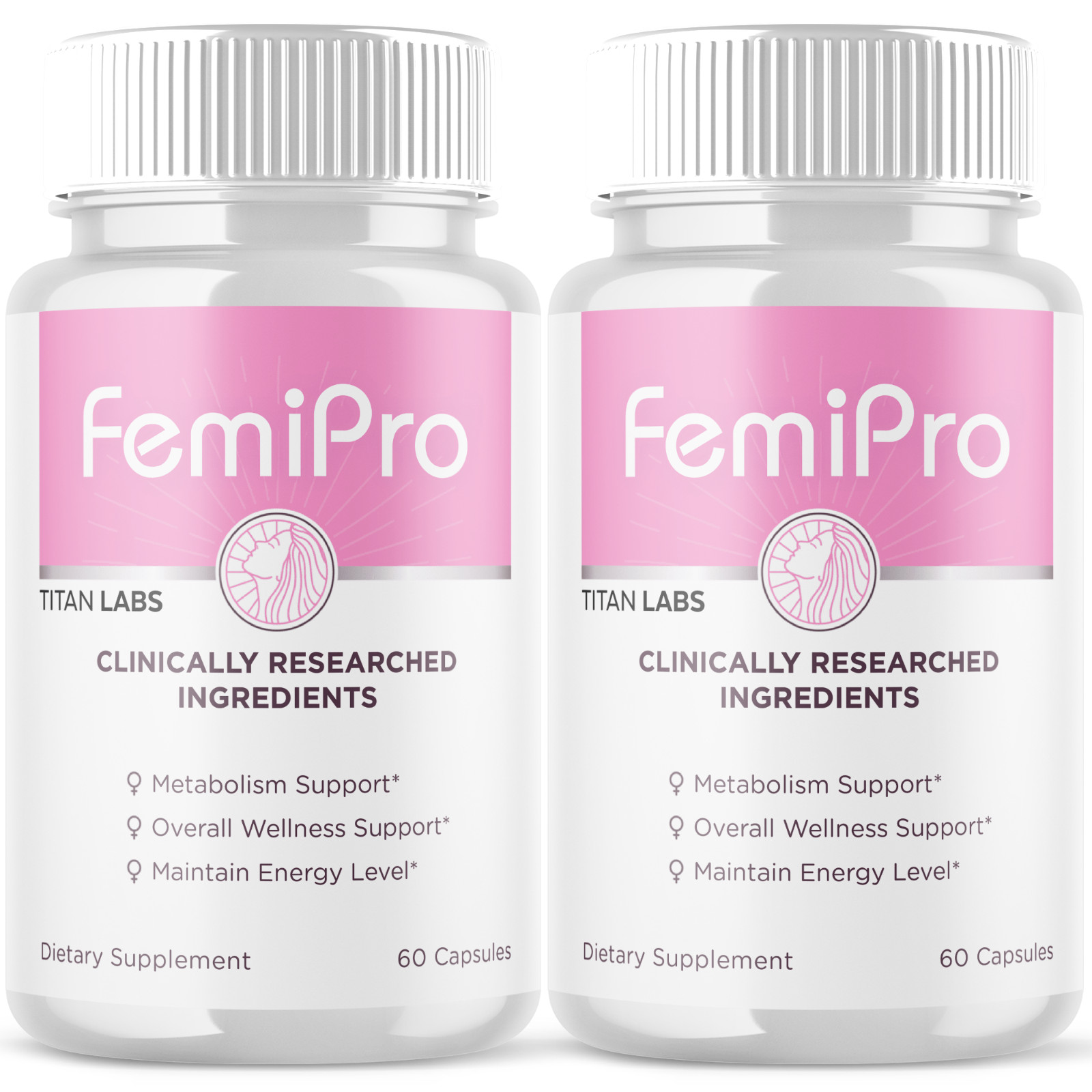 (2 Pack) Femipro Pills Advanced Energy & Fitness Supplement Femi Pro 120 Capsule