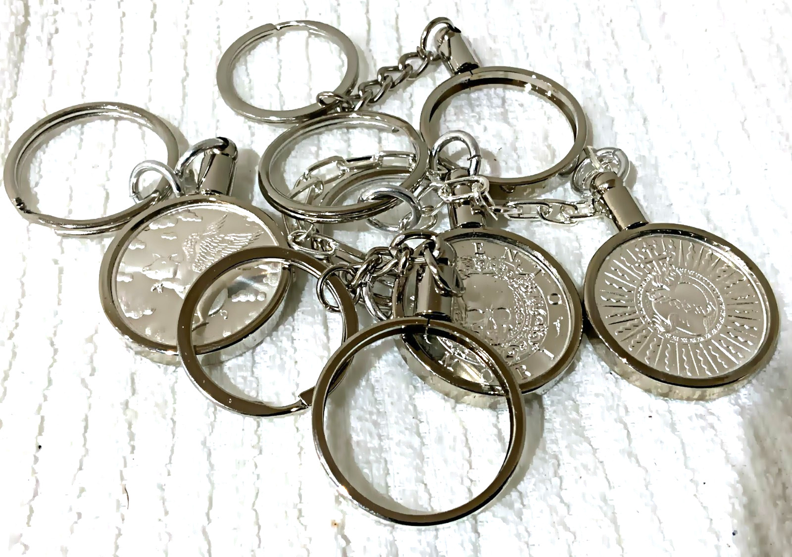 *SILVER* DIY 30MM Blank Keychain Bezel