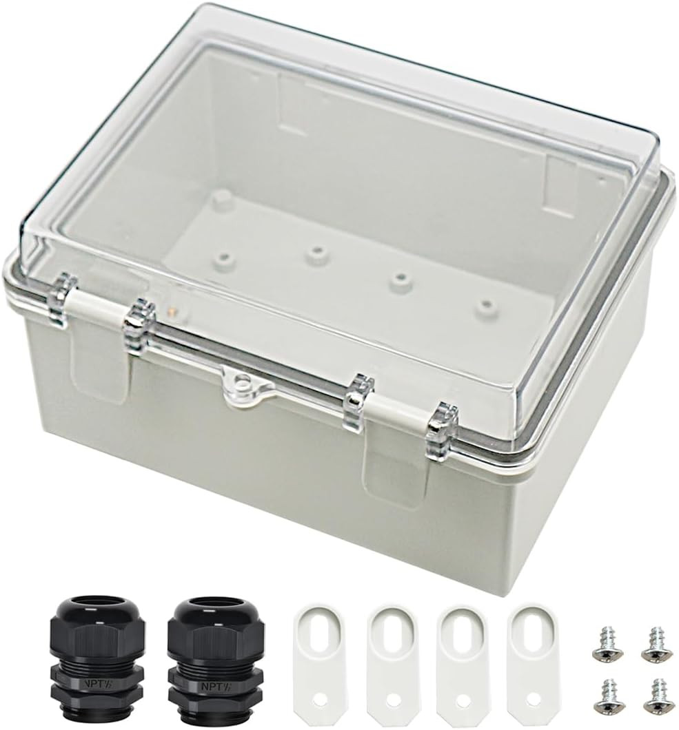 Junction Box ABS Plastic Dustproof Waterproof IP65 Electrical Boxes Hinged Shell
