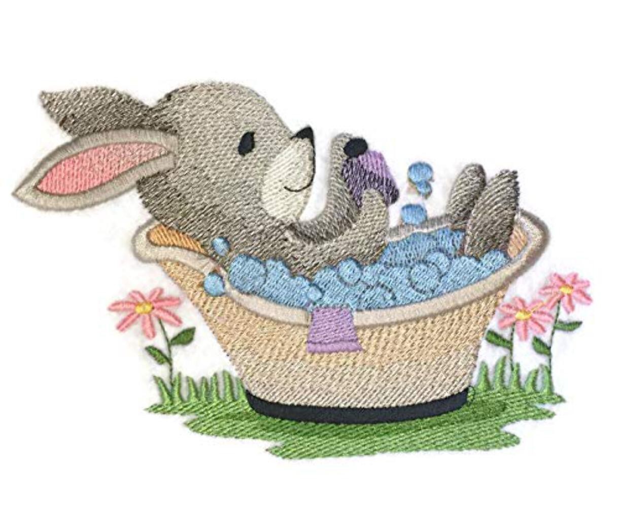 Nature Weaved in Threads, Amazing Baby Animal Kingdom [ Woodland Bath Time - Bun