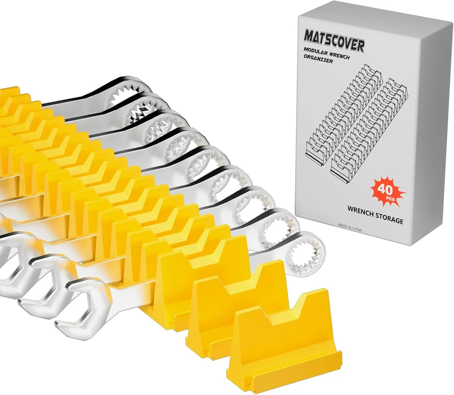 40PCS Modular Wrench Organizer Wrench Holder for Tool Drawer Storage | Wrench To