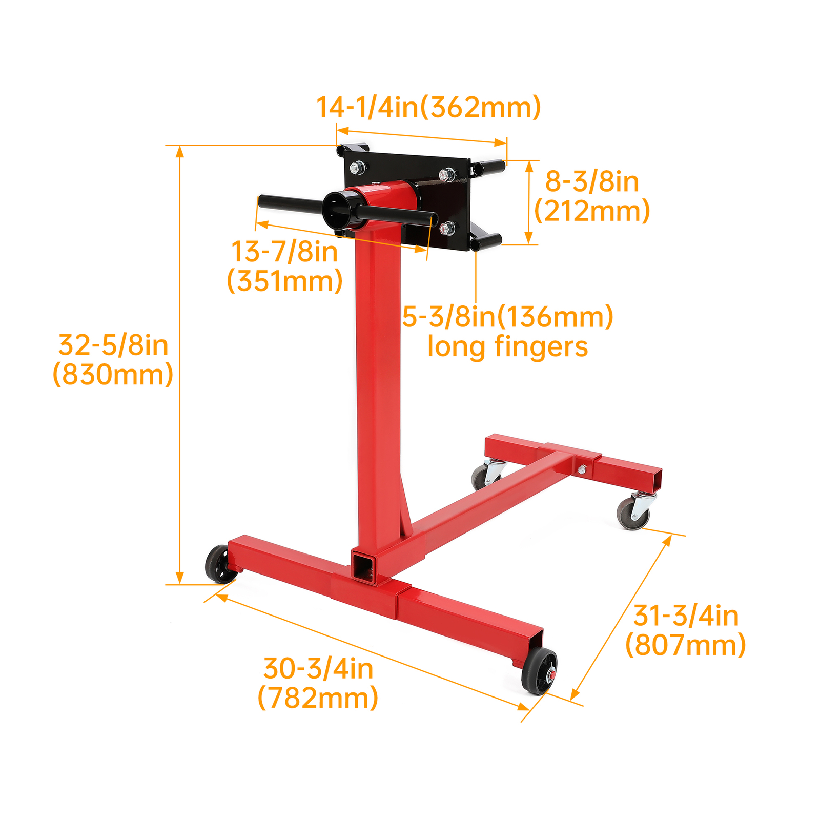 1500LBS Steel Engine Stand with 360 Degree Rotating Head Adjustable Mounting