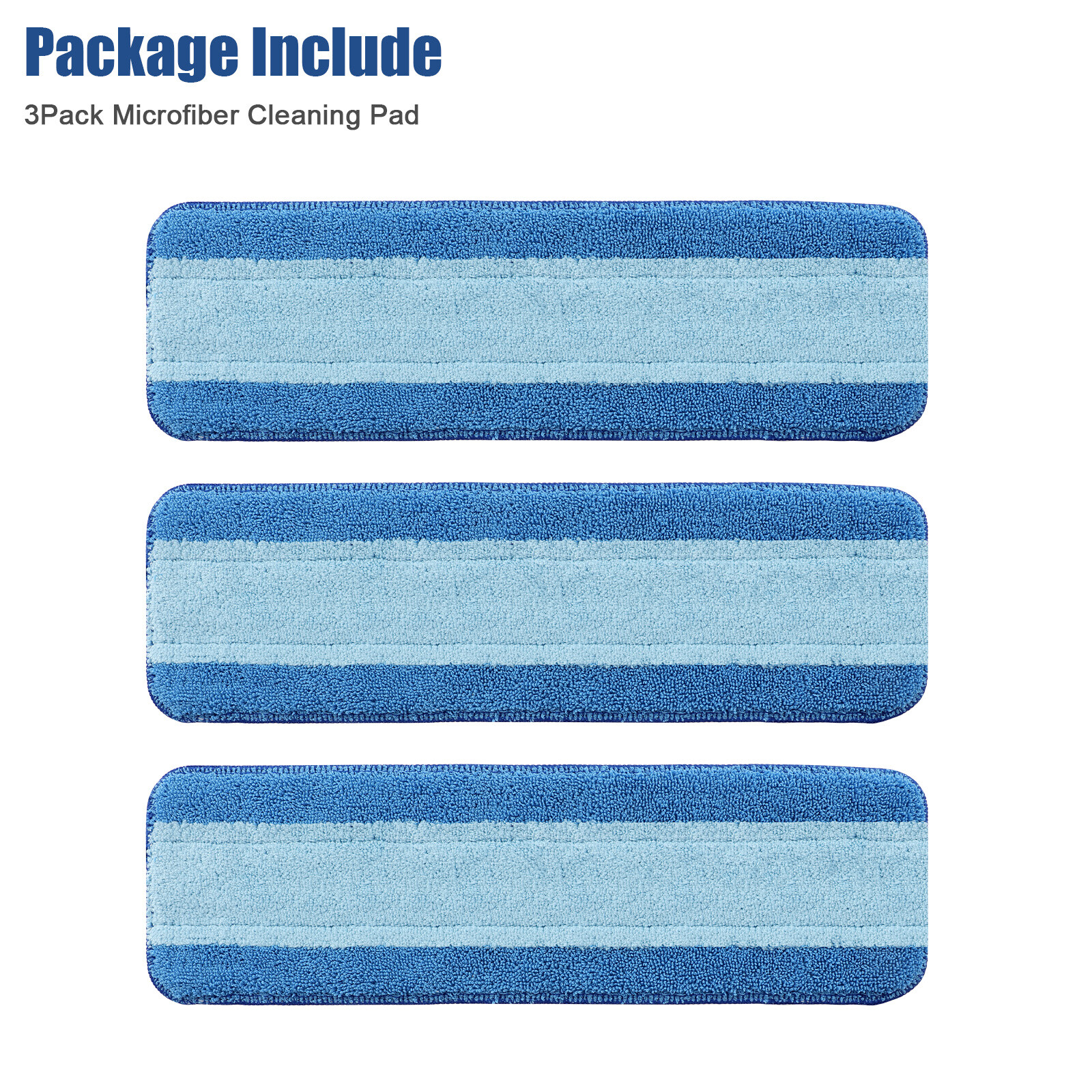 3Pcs Replacement Microfiber Cleaning Refill Pads For Bona Mop 18" Reusable Tools