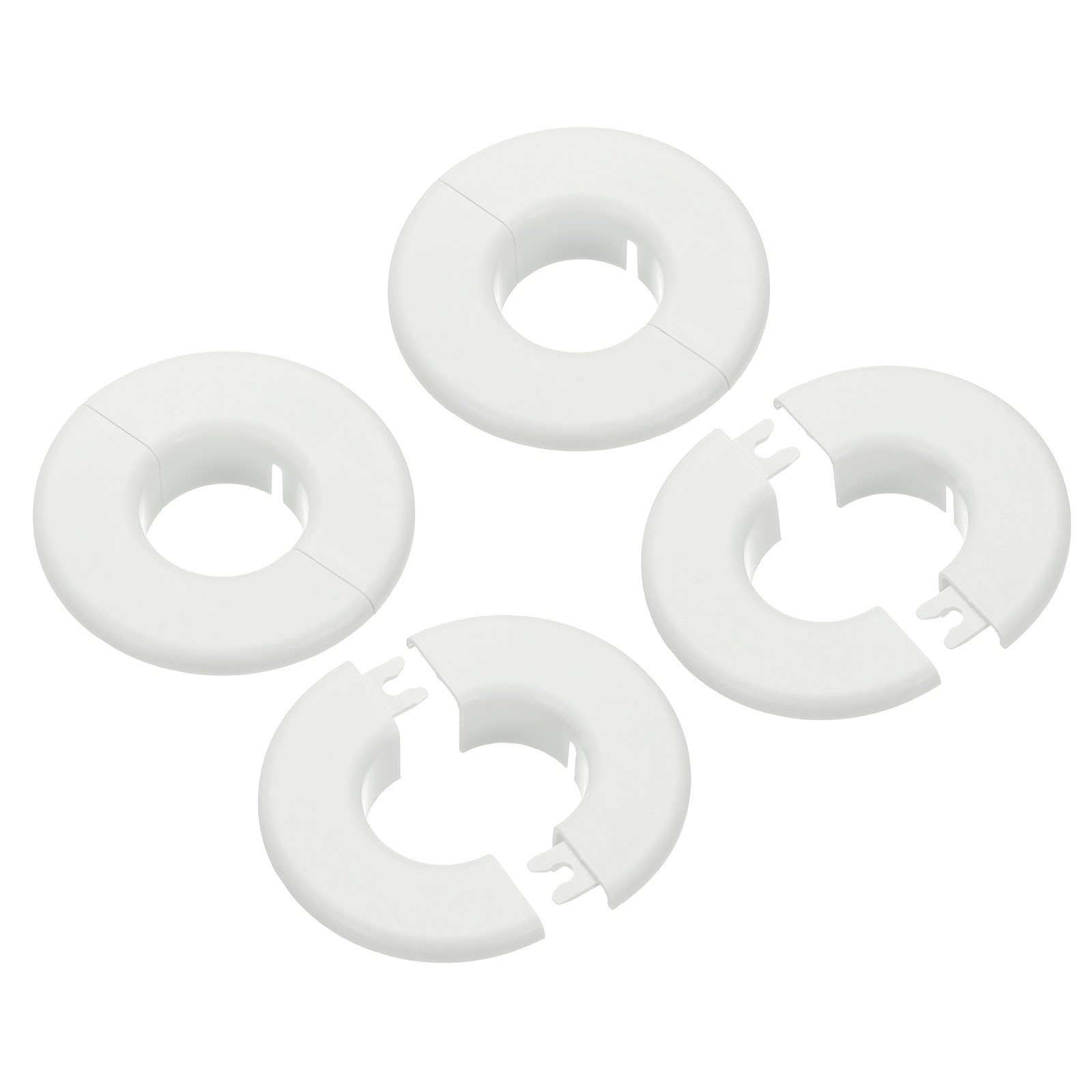 4Pcs 1.5" (37mm) Split Flange for Escutcheon Round White