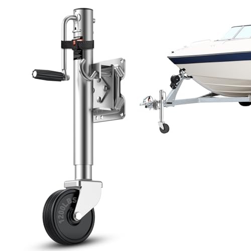 Boat Trailer Jack with Wheel - Load Capacity up to 1200 lbs, 1200lbs(handle)
