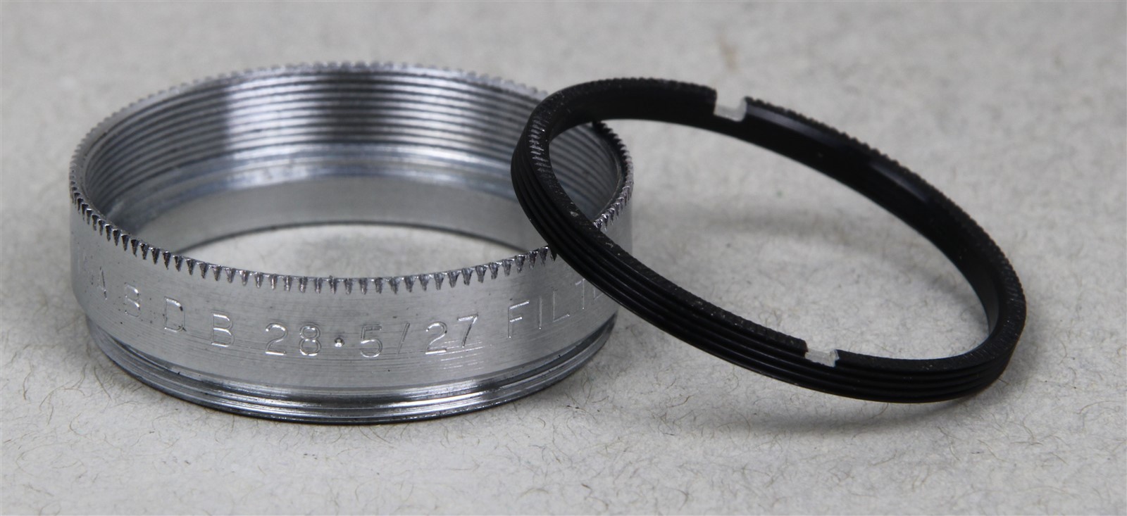 28.5mm Push-On ACTINA Filter Holder/Adapter Ring (holds 27mm Diameter Filter)