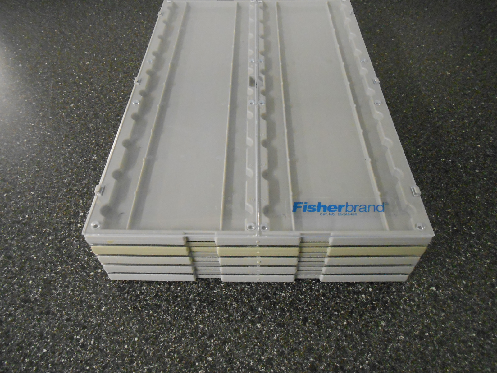 LOT OF 5 FISHERBRAND #22-244-026 TISSUE PATH SLIDE FOLDER 20 SLOTS FITS 76x26mm