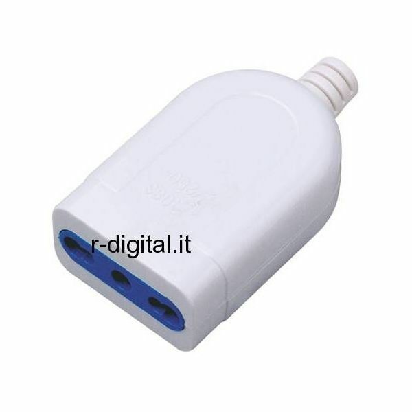 GINYUS ELECTRIC SOCKET TWO-PASS ITALIAN STEERING WHEEL BIVALENT PLUG 10 16 CURRENT