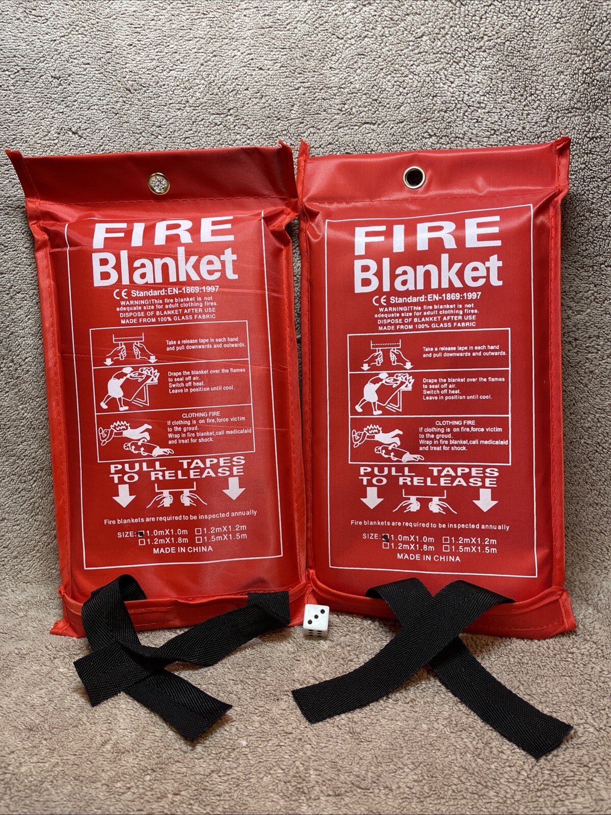 Emergency Fire Blanket for Kitchen and Home, 2 Pack