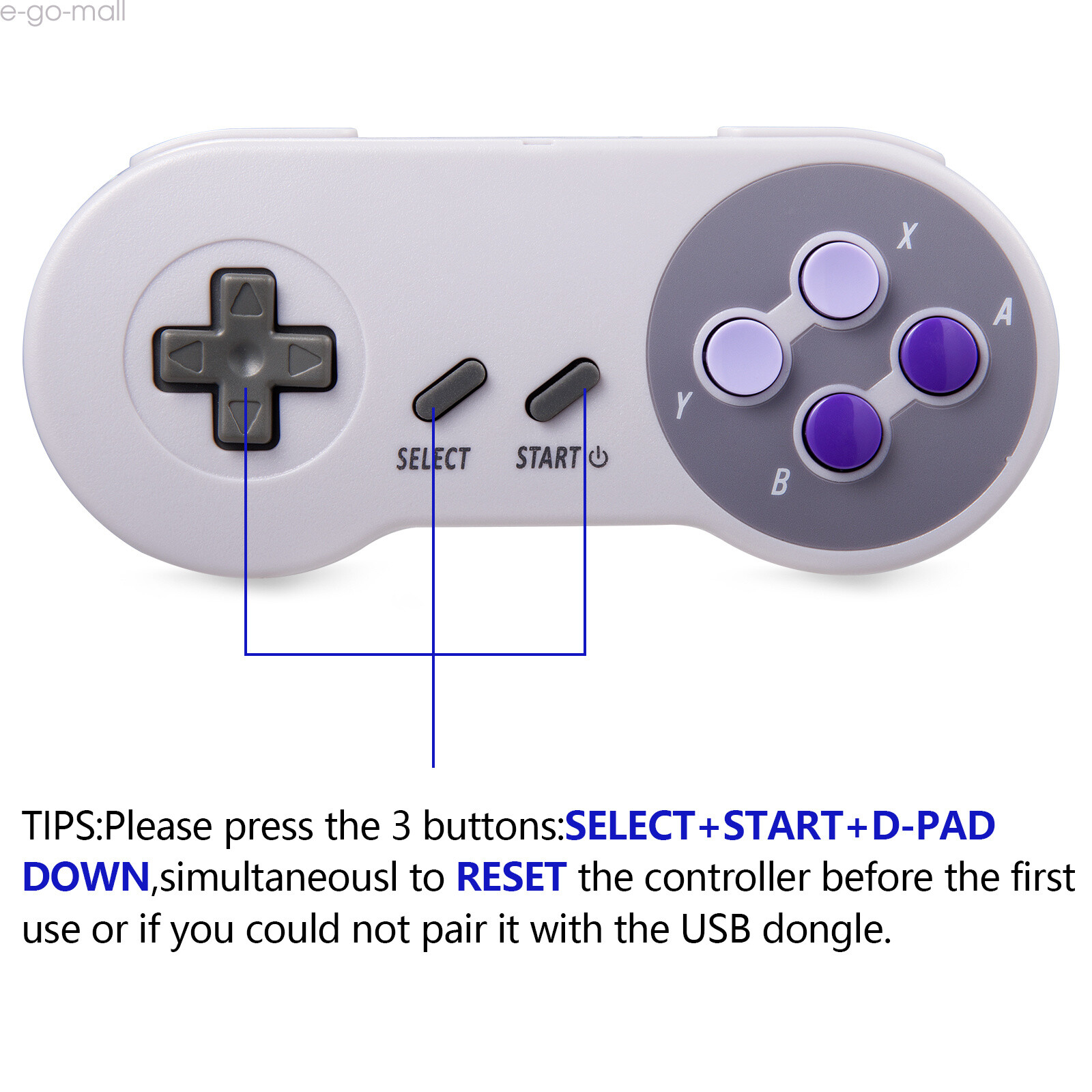 2Pack Wireless SNES USB Controller for PC Windows MAC Raspberry Pi SNES GAMES