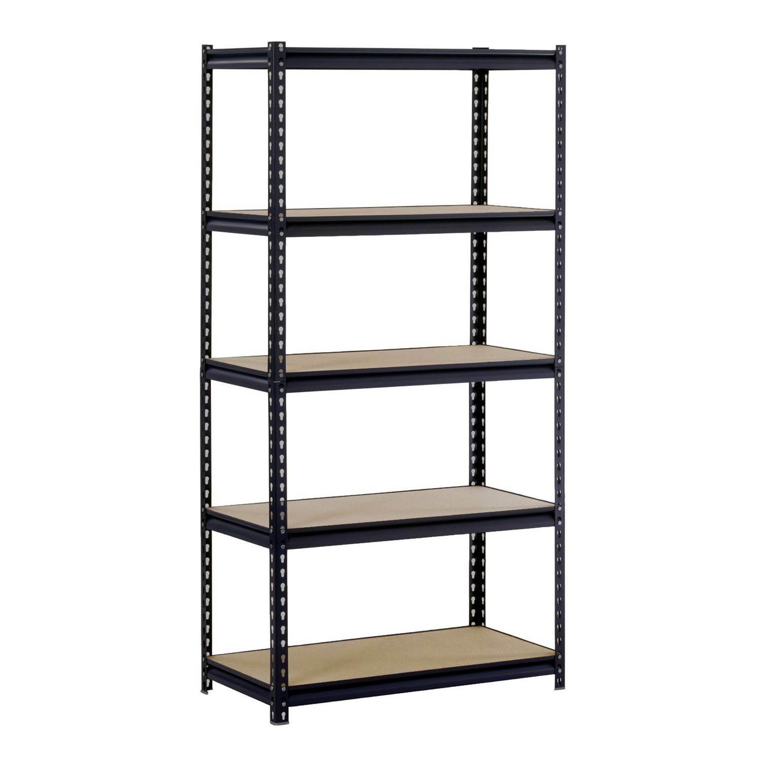 5 Shelf Heavy Duty Metal Muscle Rack Shelving Storage 48"W x 24"D x 72"H Garage
