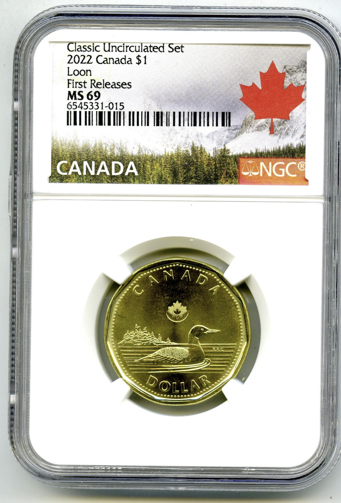 2022 CANADA $1 NGC MS69 LOON LOONIE FIRST RELEASES SHARP TOP GRADE DOLLAR ONLY 1