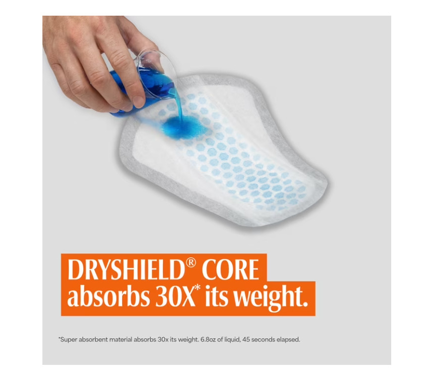 (3 pack) Depend Shields Incontinence Pads for Men, Light Absorbency, 58 Count