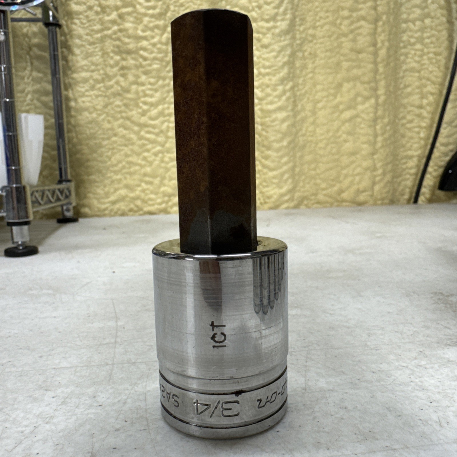 SNAP-ON SA24E 1/2 dr 3/4 allen socket excellent condition owner markings