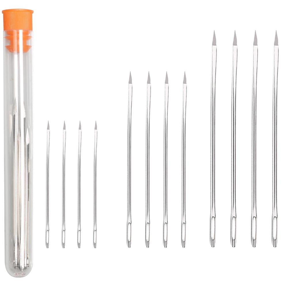 Hekisn Professional Large-Eye Leather Stitching Needle with 3 Different Sizes...