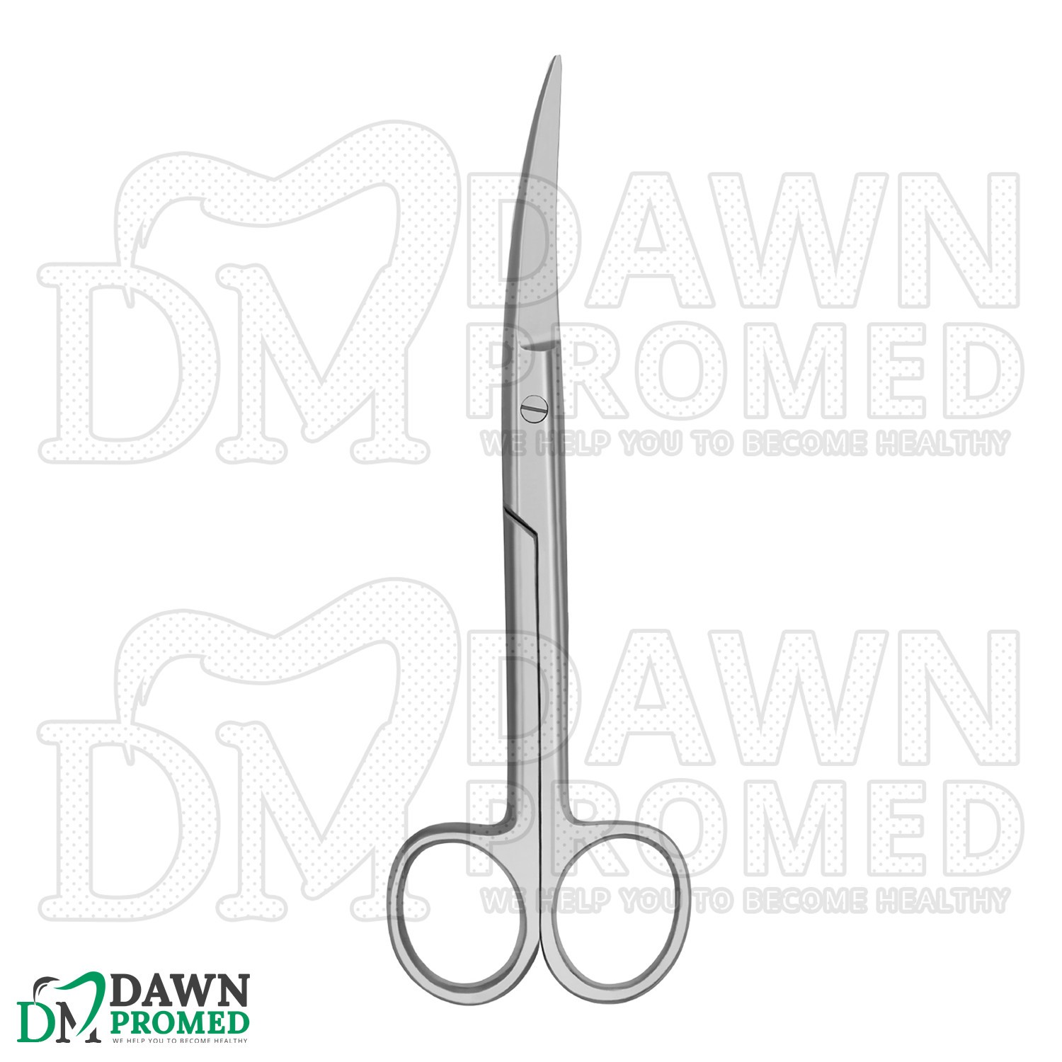 3 Pcs Operating Scissors 4.5" Curved Sharp Sharp Round Pattern Surgical Set